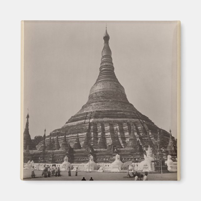 Imán La pagoda de Shwedagon en Rangoon, Birmania, c.186 (Frente)