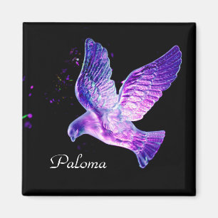 Imán La paloma brillante personalizada