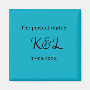 Imán La pareja de la coincidencia perfecta nombre letra