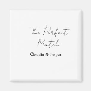 Imán La pareja perfecta nombre simple boda de pareja