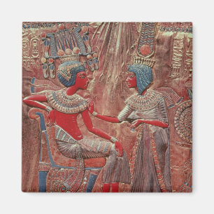 Imán La parte posterior del trono de Tutankhamun