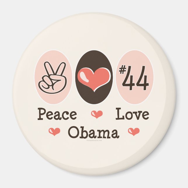 Imán La paz ama a Obama 44 Magnet (Frente)