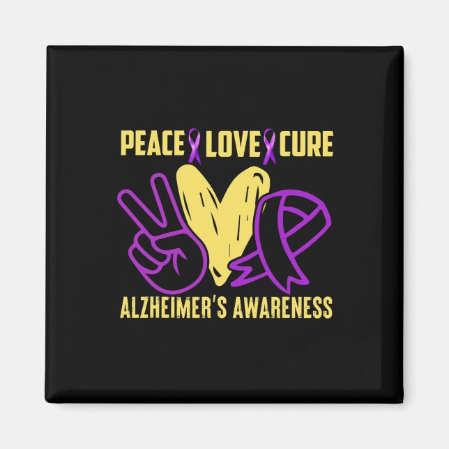 Imán La paz cura el amor Alzheimer (Frente)