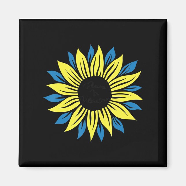 Imán La paz en Ucrania girasol para las mujeres Volante (Frente)