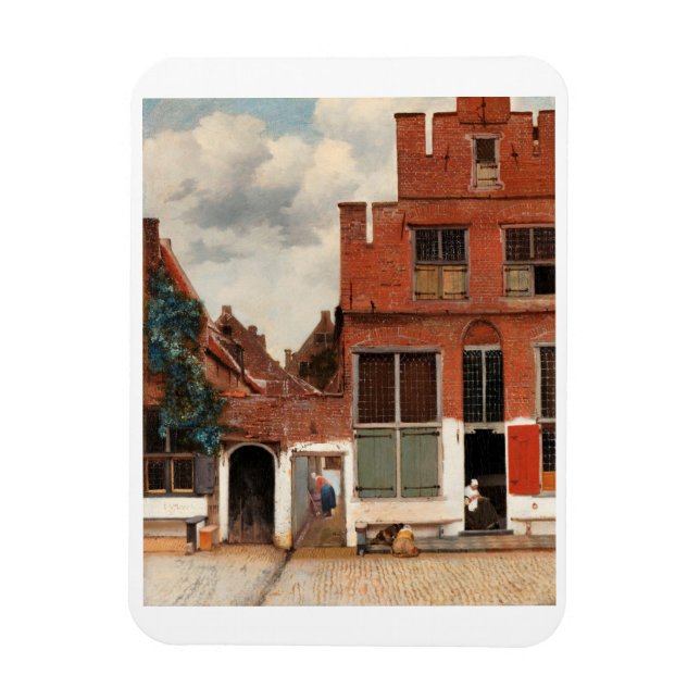IMÁN "LA PEQUEÑA CALLE" DE JOHANNES VERMEER (Vertical)