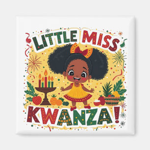 Imán La pequeña Miss Kwanza Afro-American Kwanaz