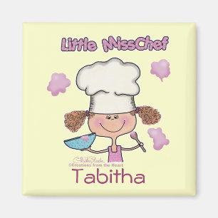 Imán La pequeña señorita Chef Personalizada