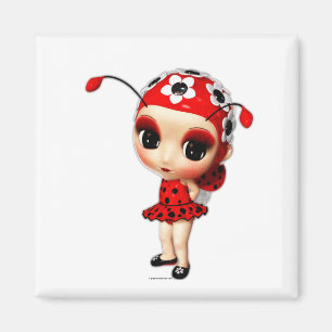 Imán La pequeña señorita Ladybug
