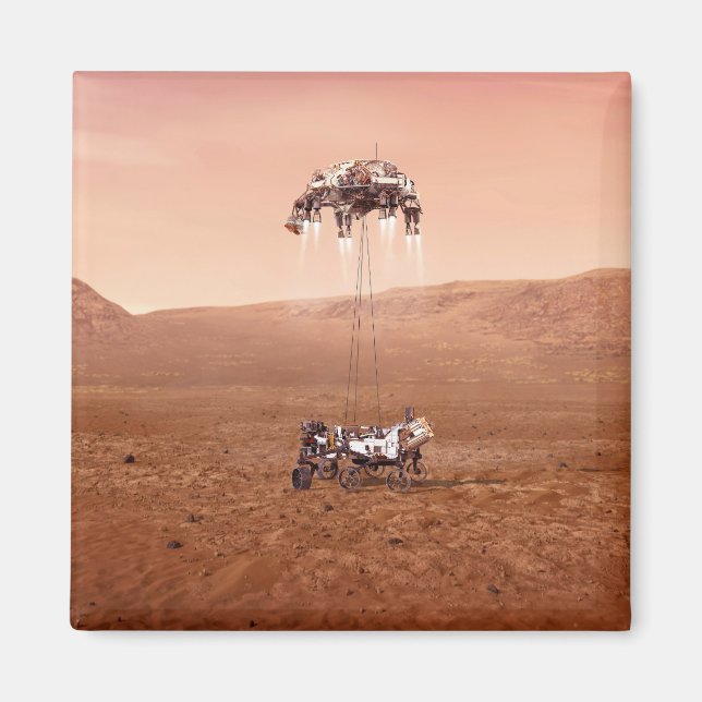 Imán La Perseverancia De Aterrizar En Marte. (Frente)