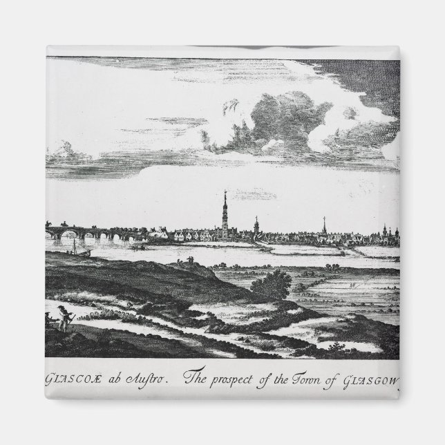Imán La perspectiva de la ciudad de Glasgow (Frente)