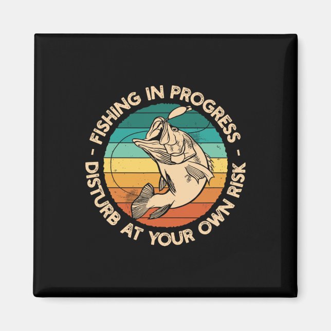 Imán La Pesca De Camisas De Pesca Graciosa En Curso (Frente)