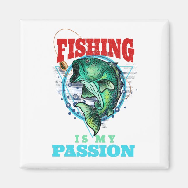Imán La pesca es mi pasión, la pesca de cosecha (Frente)