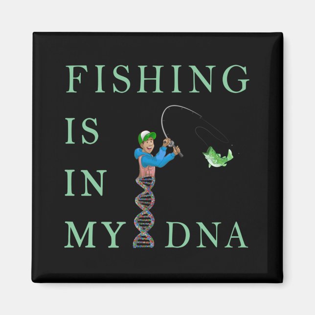 Imán La pesca está en mi ADN (Frente)