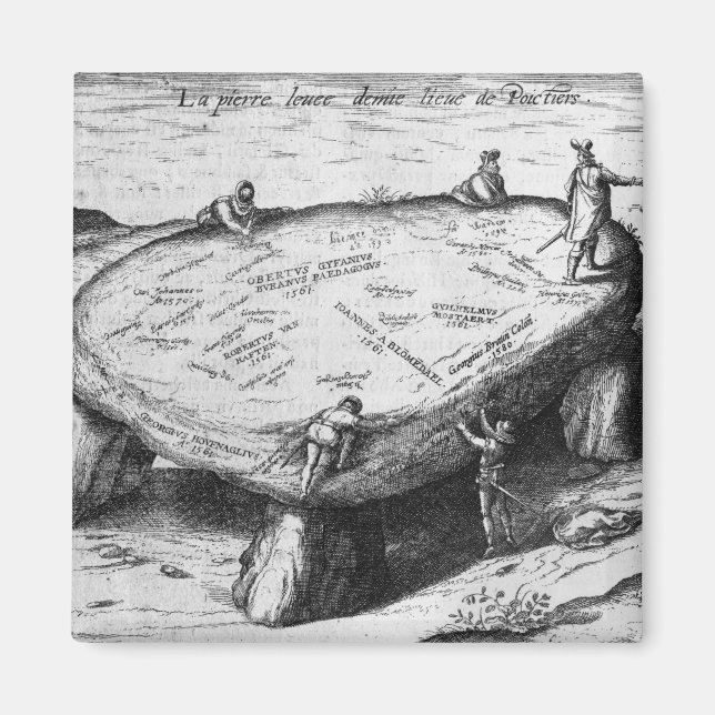 Imán La piedra levantada, el ilustracion desde (Frente)