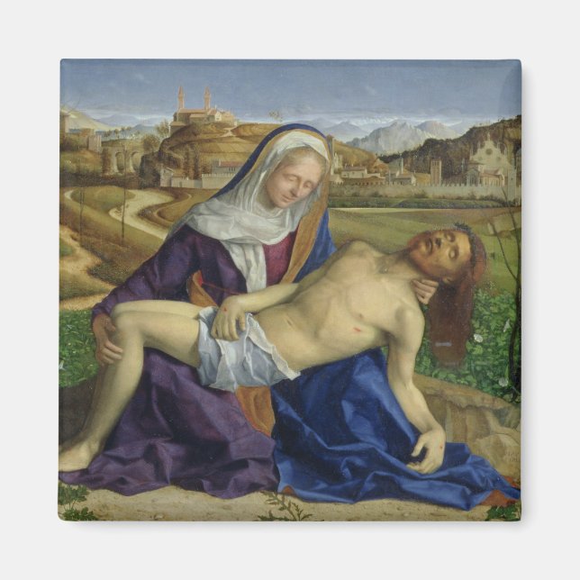 Imán La Pieta, c.1505 (aceite en el panel) (reposo post (Frente)