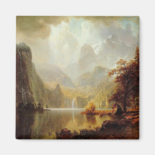 Imán La pintura de Albert Bierstadt, en las montañas de