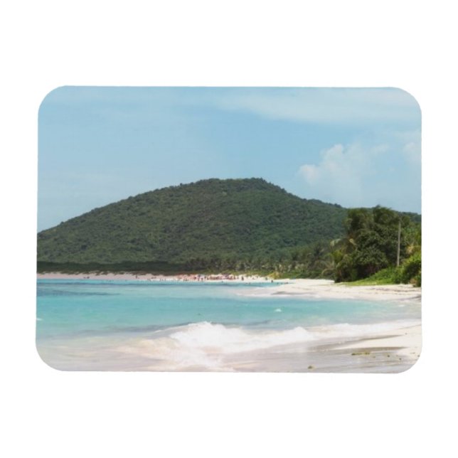 Imán La playa de Flamenco de Culebra en Puerto Rico (Horizontal)