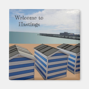 Imán La playa de Hastings Fridge Magnet