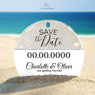 Imán La playa de Starfish Save the Date Coastal Magnet