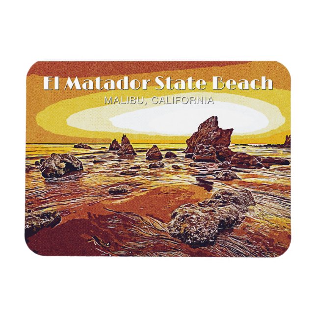 Imán La playa estatal de El Matador (Horizontal)