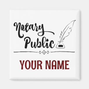 Imán La pluma pública notarial reduce el nombre persona