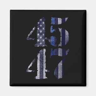 Imán La Policía Azul Vive 45 47 Trump Para Presidente 2