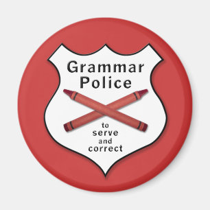 Imán La policía de la gramática Badge