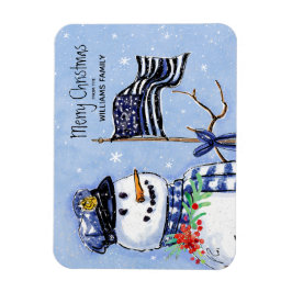 Imán La policía delgada bandera de la línea azul se enf