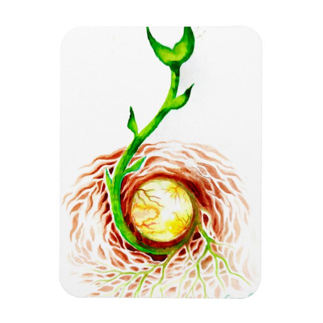 Imán La postal de impresión de lienzo de poster de vida