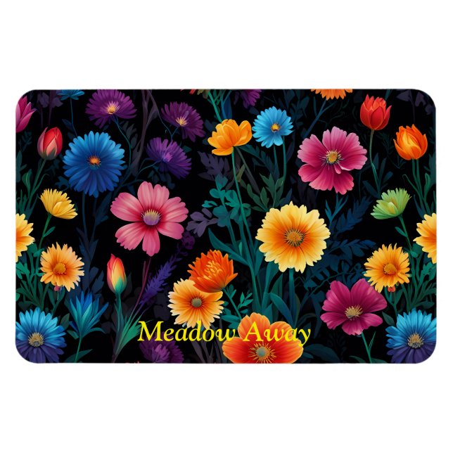 Imán La pradera de las flores vívidas (Horizontal)