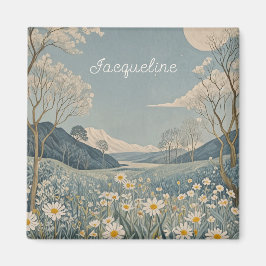 Imán La pradera lunar personalizada