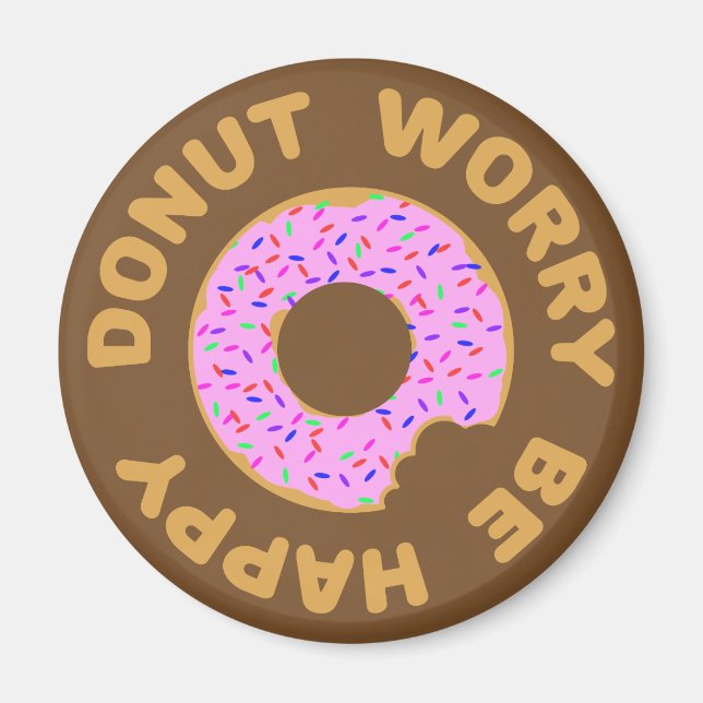Imán La preocupación de Donut es feliz (Frente)