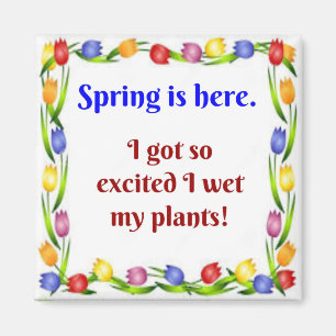 Imán La primavera está aquí.  ¡Me emocioné tanto qu