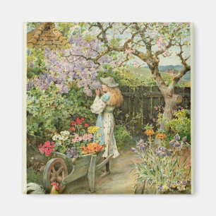 Imán La primavera florece, de las peras Annual, 1902