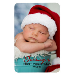 Imán La primera Navidad del bebé 4x6 Foto Refrigerador