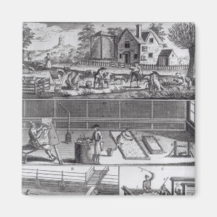 Imán La primera placa de la fabricación de lana