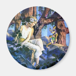 Imán La princesa justa de Maxfield Parrish y los gnomos