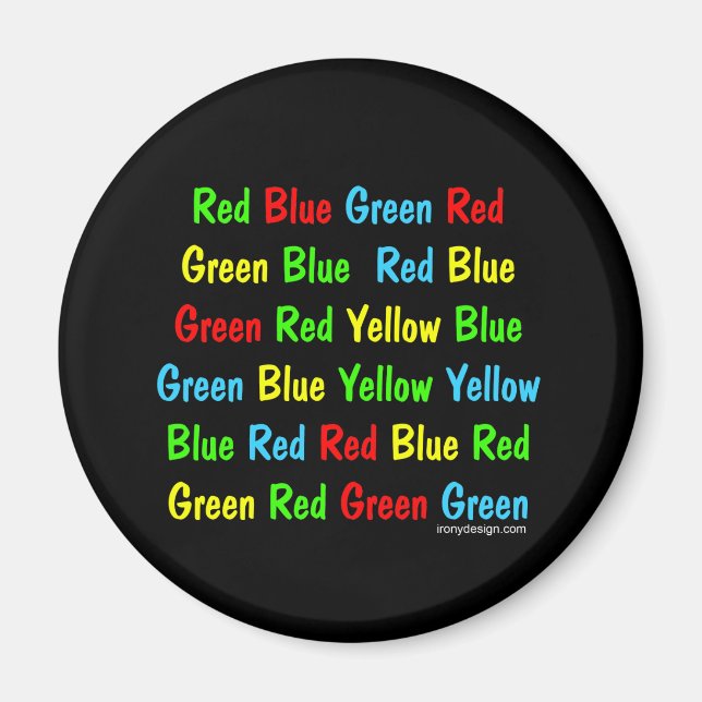 Imán La prueba de stroop (Frente)