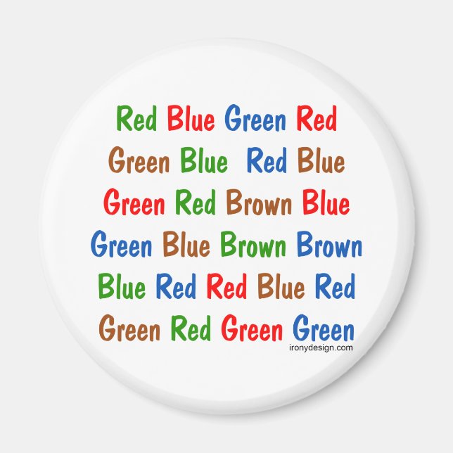 Imán La prueba de stroop (Frente)