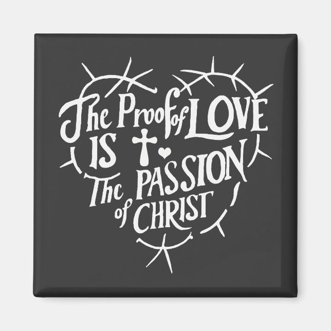 Imán La prueba del amor es la pasión de Cristo (Frente)