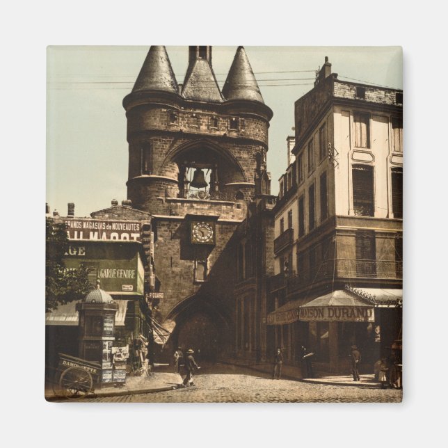 Imán La Puerta del Reloj, Burdeos, Francia (Frente)