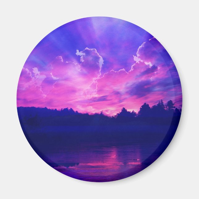 Imán La puesta de sol en el horizonte (Frente)