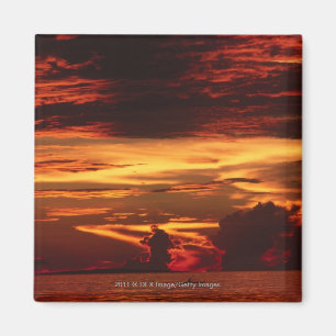 Imán La puesta de sol en el mar