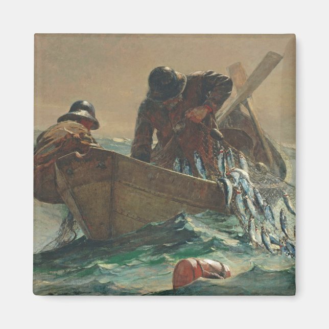 Imán La red de arenque, 1885 (aceite sobre lienzo) (Frente)