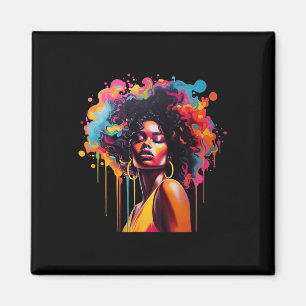 Imán La reina afro melanina goteando en el decimoctavo 