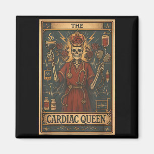 Imán La reina cardíaca carta tarot esqueleto cardiologí