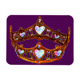 Imán La reina de corazones calienta púrpura real de la