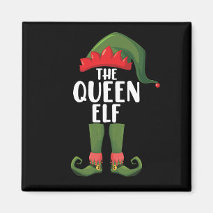 Imán La Reina Elfa Pareja Familia Navidad Mujeres