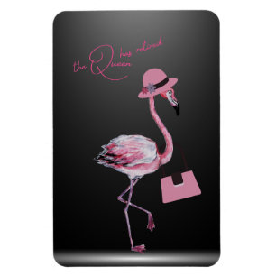 Imán La Reina Se Ha Retirado Moda Clásica Flamingo Rosa