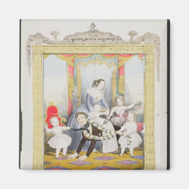 Imán La Reina y el Príncipe Alberto en casa (Frente)